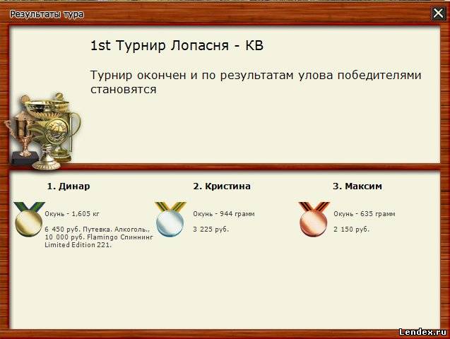 русская рыбалка турниры